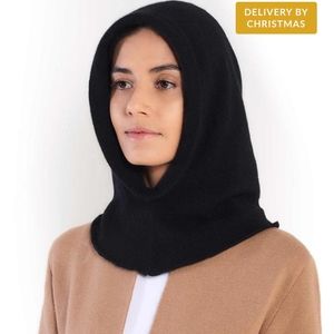 Grey Pure cashmere hoodie hat by Maison Cashmere
